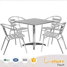 Popular Outdoor Cafe Cheap Bar Furniture Sets Aluminum Bistro Table And Chair Outdoor Tables Patio Dining Set