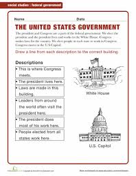 Federal Government Worksheet Education Com Teaching Government Social Studies Elementary Social Studies Worksheets