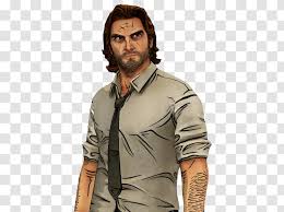 When he went into exile, snow white visited him and stabbed him with a knife that contained wereworlf blood, giving him the ability to take on human form, since he would have to pass as a human in order not to get killed by the adversary's army. The Wolf Among Us Bigby Gray Fables Point And Click Neck Transparent Png