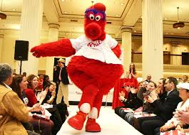 The phillie phanatic, mascot for the philadelphia phillies. Phillie Phanatic Is Red In The Face Phillies Philadelphia Phillies Major League Baseball