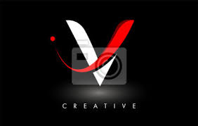 Circular letter v gv cv ov vector logo design. V Letter Design Logo Letter V Icon Logo With Modern Swoosh Fototapete Fototapeten Web Vektor V Myloview De