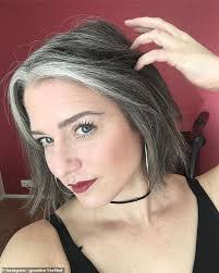 This condition can be prevented by increasing intake. Women As Young As 27 Who Are Going Prematurely Grey Embrace Their Silver Locks In Instagram Campaig Gray Hair Growing Out Grey Hair Young Grey Hair Inspiration