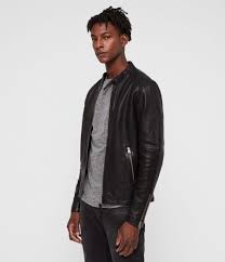 Allsaints Cora Leather Jacket In Black For Men Lyst