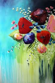 Original Incipient Flowers Peinture Tableau Peinture Fleurs