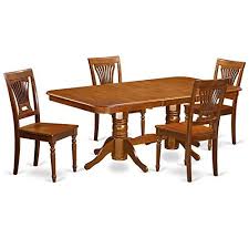 Selling this elegant formal dining set with a dark cherry wood finish. East West Furniture Napl5 Sbr W 5 Piece Dining Table Set Solid Wood Dining Set Dining Table Dining Table Setting