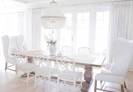 Dining Room Restoration Hardware Ballard Designs Dayna Chairs Ro Sham Beaux Chandelier Benjamin Moore White Dining Room White Dining Chairs Coastal Dining Room