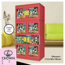 Berbahan besi coating cat putih dan kombinasi kayu partikel. Lemari Plastik Naiba 4 Susun Mickey Mouse Shopee Indonesia
