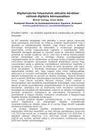Orosz gyorgy a videókat megnézheted vagy akár le is töltheted. Pdf Digitalizacios Folyamatok Aktualis Kerdesei Valtozo Digitalis Kornyezetben