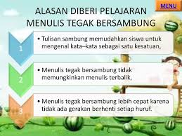 Belajar menulis huruf tegak sambung 2 di lapak menara media. Menulis Tegak Bersambung Ppt Download