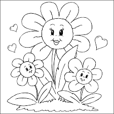 Colorear una bonita tarjeta de felicitación con flores como regalo para mamá, para celebrar el día de la madre. Primavera Para Colorear Dibujos De Flores Novocom Top
