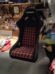My Seat Corbeau Clubsport Trimmed In A Vw Tartan Upholstery Cushions Upholstery Leather Upholstery