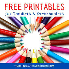 big collection of free preschool printables for school and home