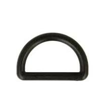 Anneaux en D pour Sangle / bandoulière sac 32mm noir