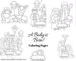 Name last modified size description. Nativity Coloring Pages Messy Little Monster