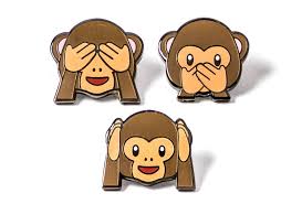 See No Evil Hear No Evil Speak No Evil Emoji Monkeys Pin En I Only Text In Emojis