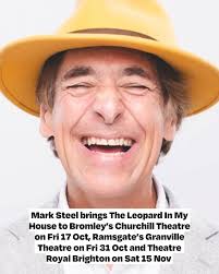 Mark Steel's back and finding humour in places most wouldn't dare. From  cancer wards to political chaos, the legendary comic and broadcaster brings  biting wit and unlikely optimism to his new show,