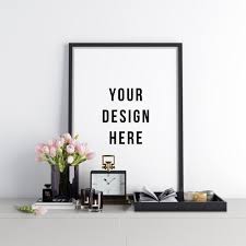 Poster Frame Mockup Interior Scene With Decorations Poster Frame Frame Mockups Frame