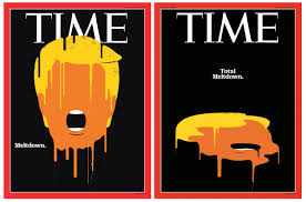 Describes what happens when a person freaks out, cracks, loses control of themselves. Donald Trump Meltdown Magazine Cover On Republican War Time