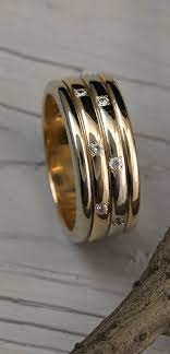 His And Her Diamond Two Tone Gold Wedding Bands Set Diamond Wedding Rings Set By Weddingrings Gold Wedding Band Sets Mens Gold Wedding Band Mens Wedding Rings