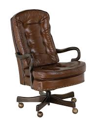 Classic Leather Semi Attached Goose Neck Swivel Tilt Chair Office Chair Art Chair Leather Furniture