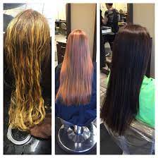 A Color Correction I Did Step One Remove Teal Blue Manic Panic At Home Color With Pravana Color Remover Following Every Hair Pravana Color Long Hair Styles