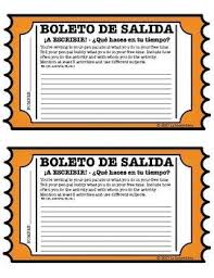 Get Students Writing A Escribir Que Haces En Tu Tiempo Libre Exit Slip Spanish Teacher Resources Exit Slip Spanish Resources