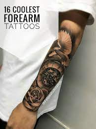 A trippy maze pays homage to surrealism, and fades into an illustrative depiction of two angels mourning over a third fallen angel. 16 Coolest Forearm Tattoos For Men Cool Forearm Tattoos Tattoos Forearm Tattoo Men
