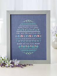 Model stitched on 32 ct. Counted Cross Stitch Patterns Easter Morn Cross Stitch Pattern