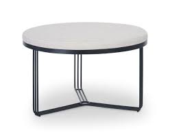 Seats are covered with amazing 40 modern creative coffee tables : Finn Circular Coffee Table Natural Upholstered Top Black Frame