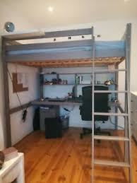 Un lit mezzanine 2 places est idéal pour les jeunes aventuriers et pour les filles aussi bien le bois est considéré comme solide, solide et stable. Lit Mezzanine 2 Places Bureau Et Caisson De Rangement Taupe Ebay