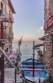 Rock in the strait of messina off the southern coast of italy; Scilla Calabria Italy Pics