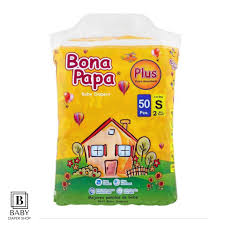 Bona papa plus small size 36 kg 50 pieces of pack – Baby Diaper Shop