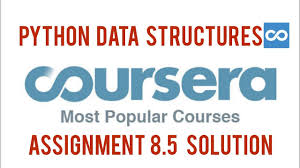 On the team project assignment . Python Data Structures Coursera Answers