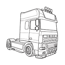 Kleurplaten Vrachtwagens Volvo