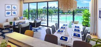 Lovely end unit townhouse on 2 levels, with 2 bedrooms, 1.5 baths, balcony and patio. 2 Bedroom Condos For Sale The Beach At Punta Cana City Place Dominican Republic 7th Heaven Properties