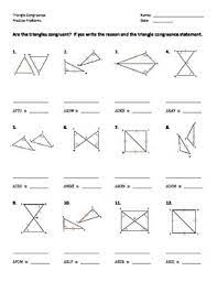 The most primary shape we learn about in our childhood is a an example of two things being similar or congruent is; Triangle Congruence Worksheet Practice Problems By Dr Pepper Lover