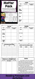 This Pack Includes Matter Close Reads Close Read Symbols Centers For Exploring The Properties Of Liquids So Properties Of Matter Matter Unit Close Reading