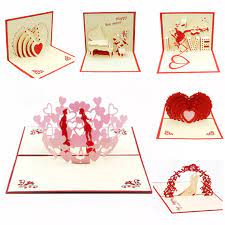 It is a perfect greeting card for your loved one. 3d Diy Creative Wedding Invitation Cards 3d Pop Up Greeting Card Handmade Engagement Valentines Anniversary Day Gift Happy Card Pendant Drop Ornaments Aliexpress