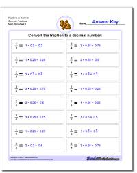 Fractions As Decimals