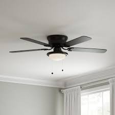 Hop on over to homedepot.com where you can score nice savings on highly rated ceiling fans from brands like hampton bay and hunter! Hugger 52 In Led Indoor Black Ceiling Fan With Light Kit Al383led Bk The Home Depot