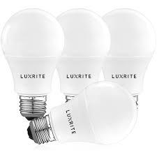 Luxrite A19 Dimmable Led Light Bulbs 9w 60w Equivalent 2700k Soft White 800 Lumens E26 Base 4 Pack Walmart Com Walmart Com