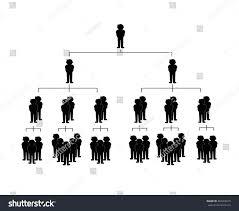 hierarchy illustration organization chart people icons stock