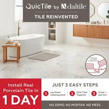 Some of the most reviewed products in tile are the msi carrara 12 in. Daltile Quictile 12 In X 24 In Calacatta Marble Polished Porcelain Locking Floor Tile 9 6 Sq Ft Case Qc011224clkhd1l The Home Depot