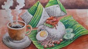 Kat bandar ni daun pisang pun kena beli. Teknik Mudah Warna Nasi Lemak Dan Kopi Seni Spm K2 Cgu Murad Hensem Youtube