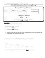 Pogil Stoichiometry Name Date Period Pogil Stoichiometry What Happened To Avogadro When He Got Bit By 6 02 X 10 23 Mosquitoes He Got Mol Aria How Do Course Hero