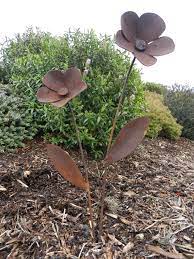 Buy flowers metal garden sculptures and get the best deals at the lowest prices on ebay! Metal Sculpture Set Of 5 Garden Stakes Garden Gift Set Flower Garden Art Rusty Metal Flowers Garden Decor Decorative Garden Stakes Patio Lawn Garden