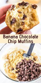 Banana Chocolate Chip Muffins Recipe Chocolate Chip Muffins Banana Chocolate Chip Muffins Banana Chocolate Recipes
