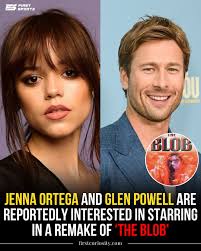 Jenna Ortega and Glen Powell may team up for a remake of the classic horror  film 'The Blob'.