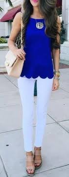 Have a friend's wedding to go to but cannot wear the same outfit again? 12 Royal Blue Tops Ideas Work Outfit Casual Outfits Cute Outfits