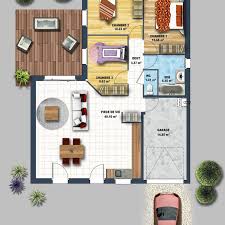 Plan Plain Pied Tuile En L A Partir De 114 500 Depreux Construction Maison Plain Pied Plan Maison Plain Pied